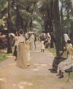 Max Liebermann The Parrot Walk at Amsterdam Zoo (mk09) oil on canvas